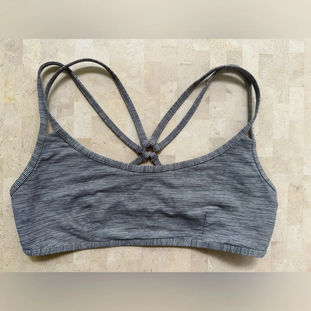 Lululemon Womens Centered Energy Bra Wee Are From Space/Coal Fossil Gray Size 10 - Picture 4 of 7